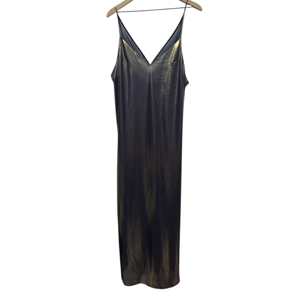 Free People Metallic Bronze Slip Maxi Dress - Picture 3 of 11